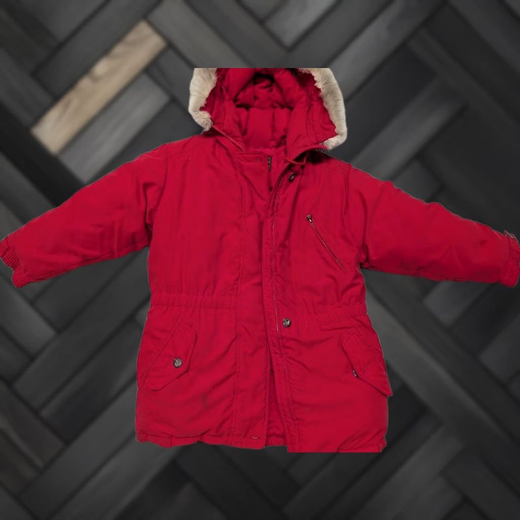 Eddie Bauer VINTAGE Eddie Bauer polar parka S arctic GOOSE DOWN coat jacket COYOTE FUR hood Women Red XS? Size S / US 4 / IT 40 - 1 Thumbnail