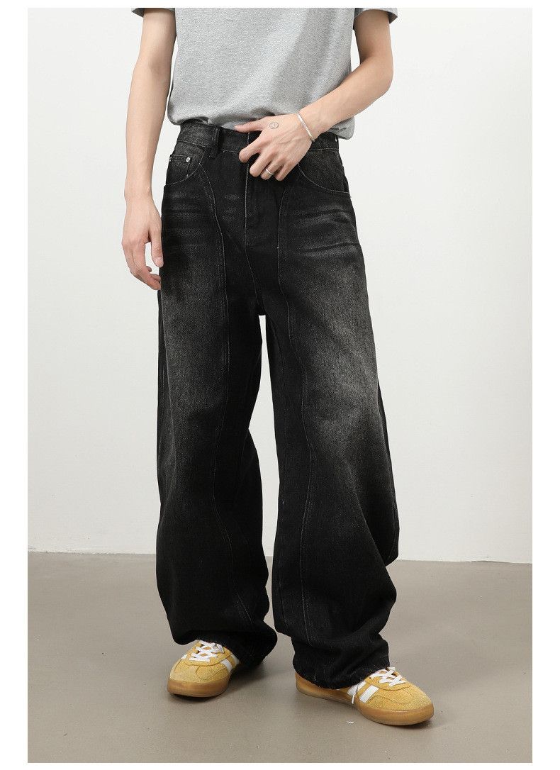 Vintage Men's American retro washed patchwork scimitar jeans Size US 32 / EU 48 - 2 Thumbnail