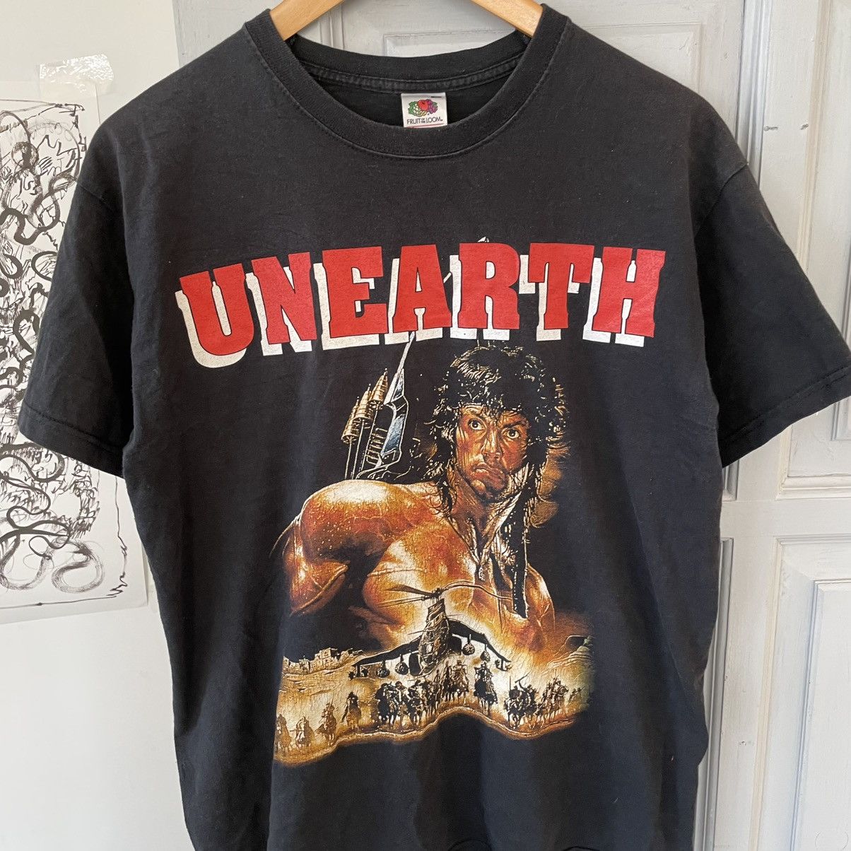 Vintage Vintage 90’s Rambo Unearth Sylvester Stallone Movie Tee Size US M / EU 48-50 / 2 - 3 Thumbnail