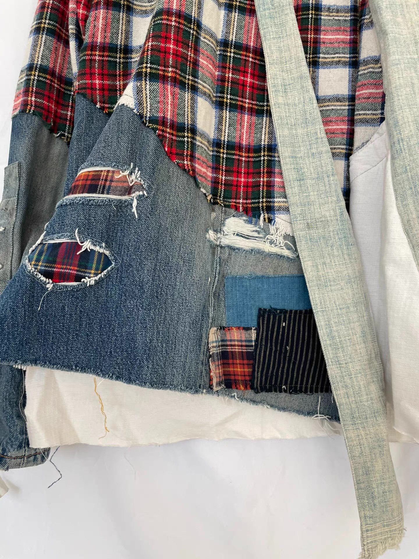 Greg Lauren Greg Lauren Early Wool Plaid Kimono Jacket Ｑ21 Size US M / EU 48-50 / 2 - 3 Thumbnail