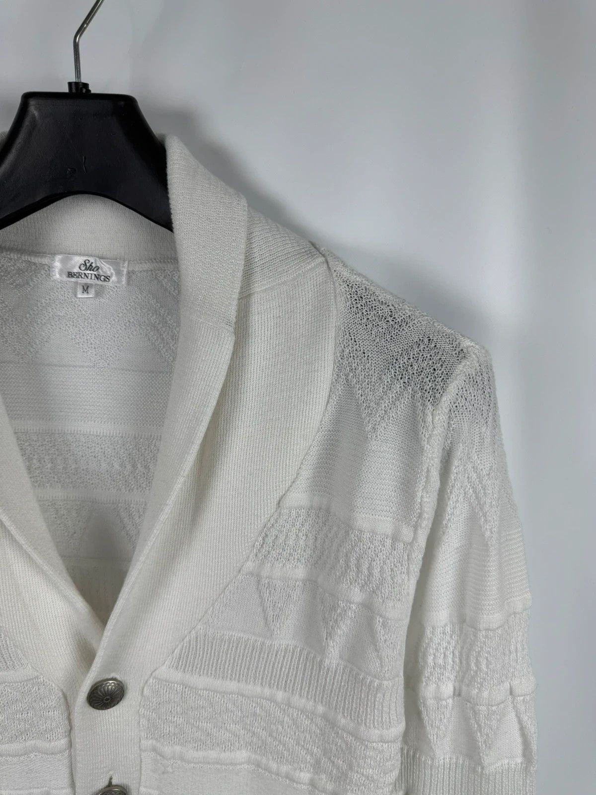 BERNINGS SHO Sho Bernings White Cardigan Made In Japan size M Size US M / EU 48-50 / 2 - 2 Thumbnail