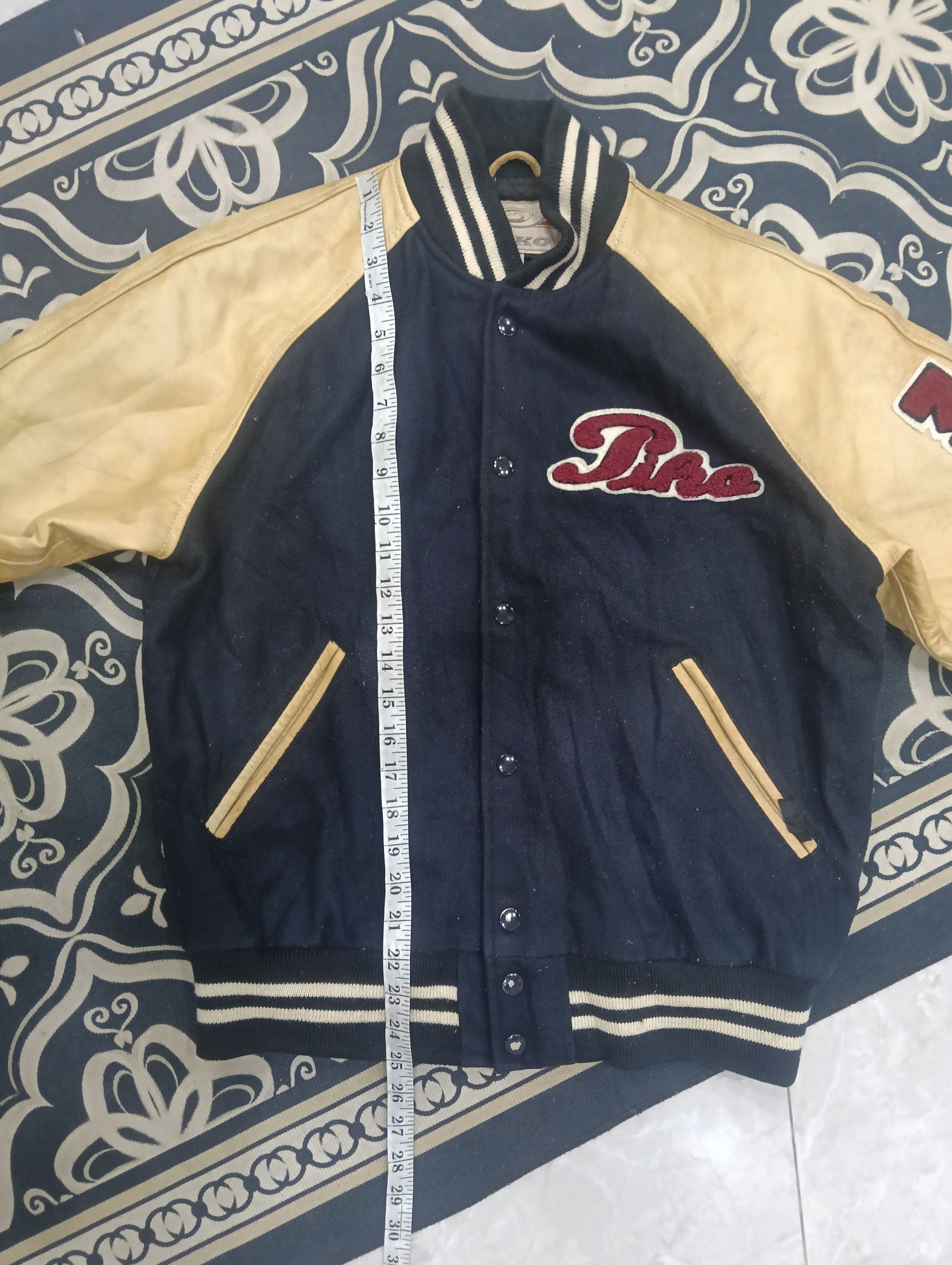 Errolson Hugh Vintage Piko Varsity Jacket Leather Sleeve Size US L / EU 52-54 / 3 - 15 Thumbnail
