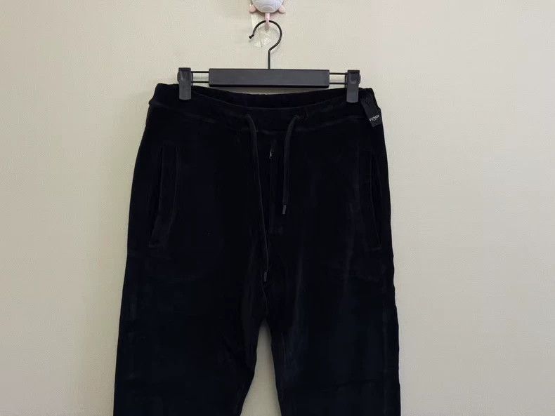 Fendi Fendi Black Velvet Logo Print Pants Size US 34 / EU 50 - 2 Thumbnail