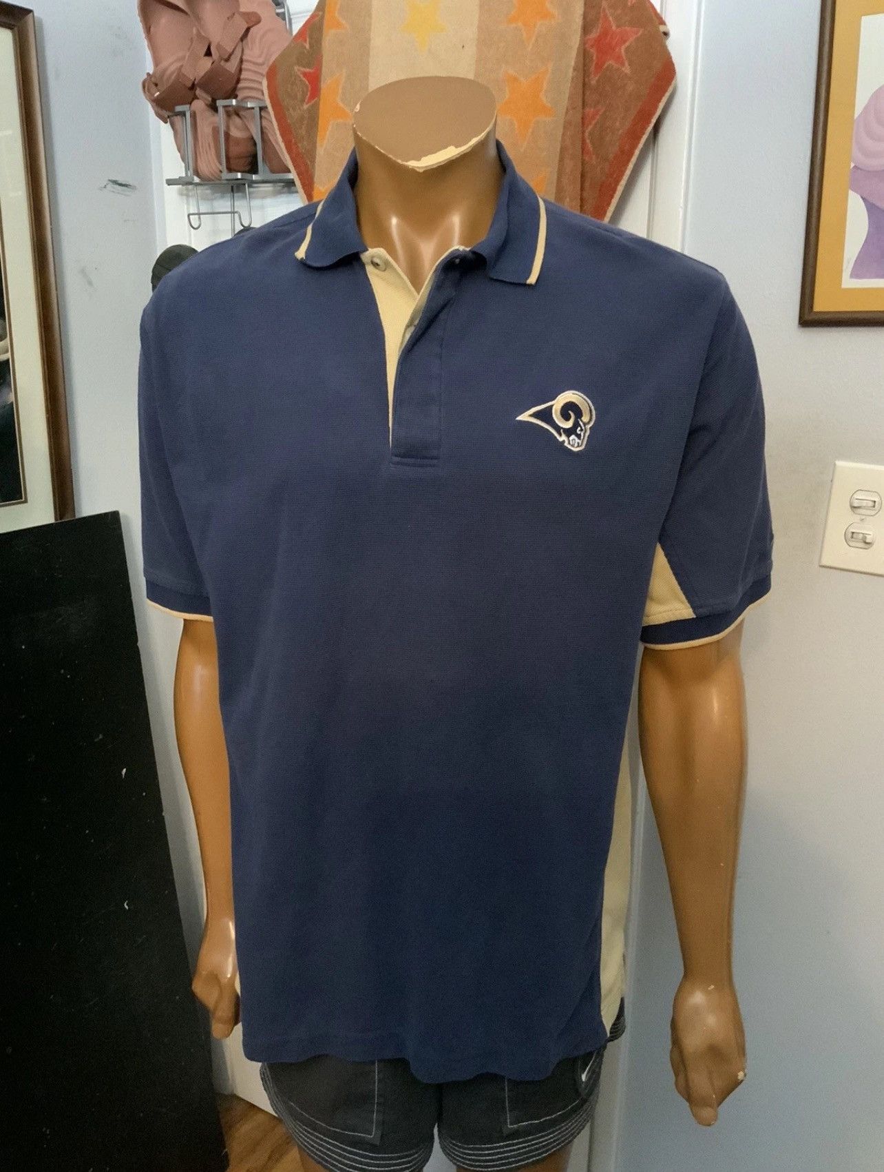 Reebok Vintage Reebok St Louis Rams NFL Football S/S Polo Shirt Size US M / EU 48-50 / 2 - 7 Thumbnail