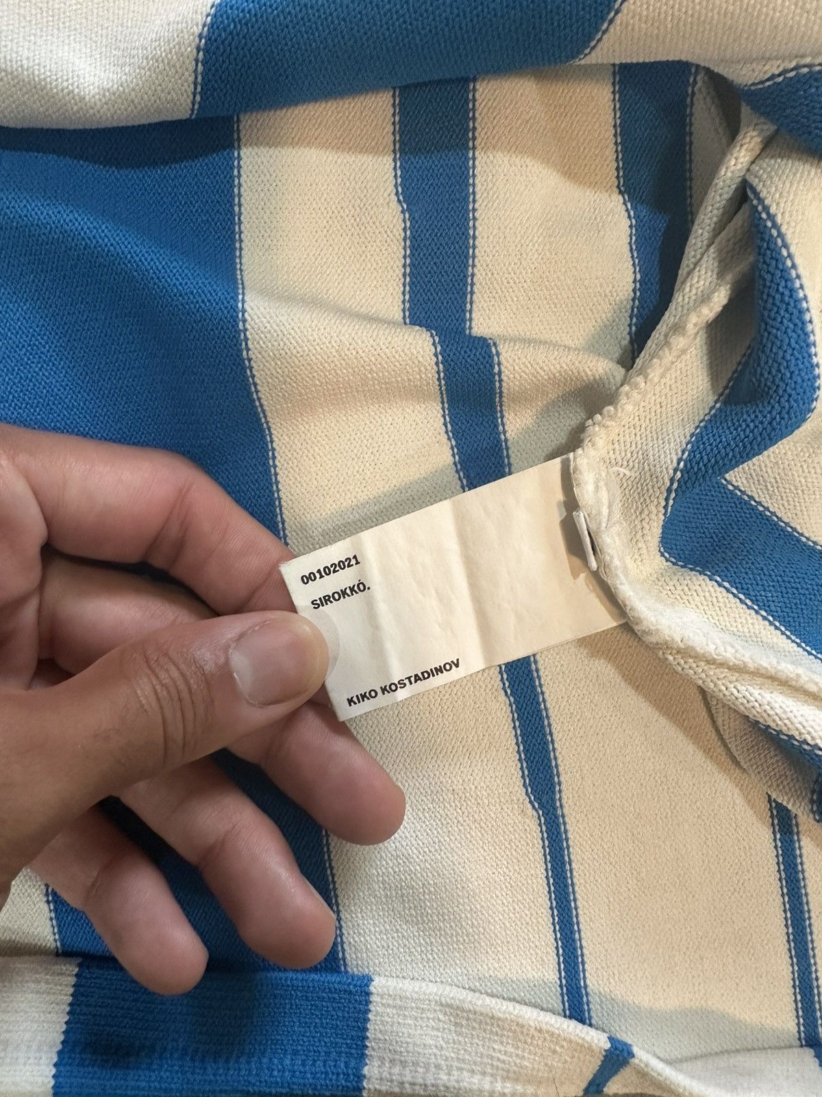 Kiko Kostadinov Kiki Kostadinov - Blue/White Hydra LS Shirt Size US XL / EU 56 / 4 - 4 Thumbnail
