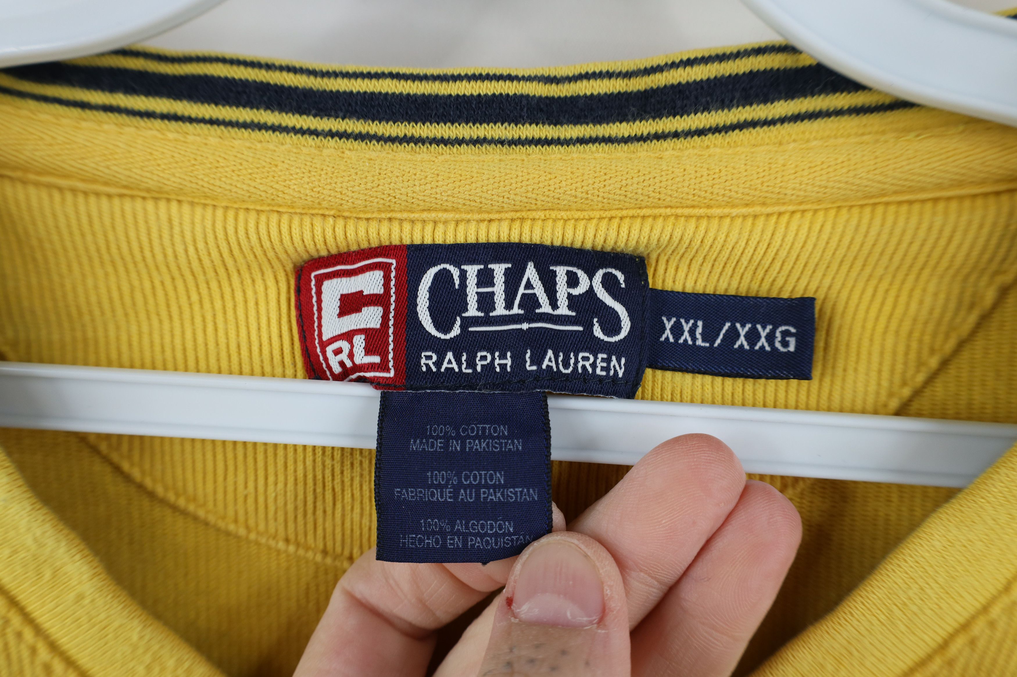 Ralph Lauren × Vintage Vintage 90s Chaps Ralph Lauren Ribbed Long Sleeve T-Shirt Size US XXL / EU 58 / 5 - 6 Thumbnail