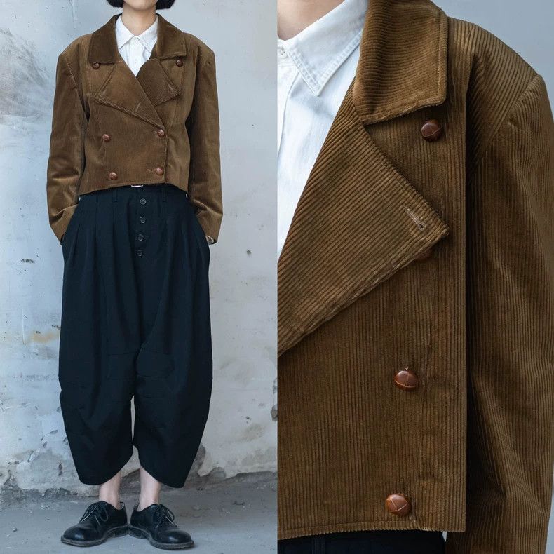 Kenzo KENZO Jungle Tiger brown corduroy wide shoulder coat Size M / US 6-8 / IT 42-44 - 2 Thumbnail
