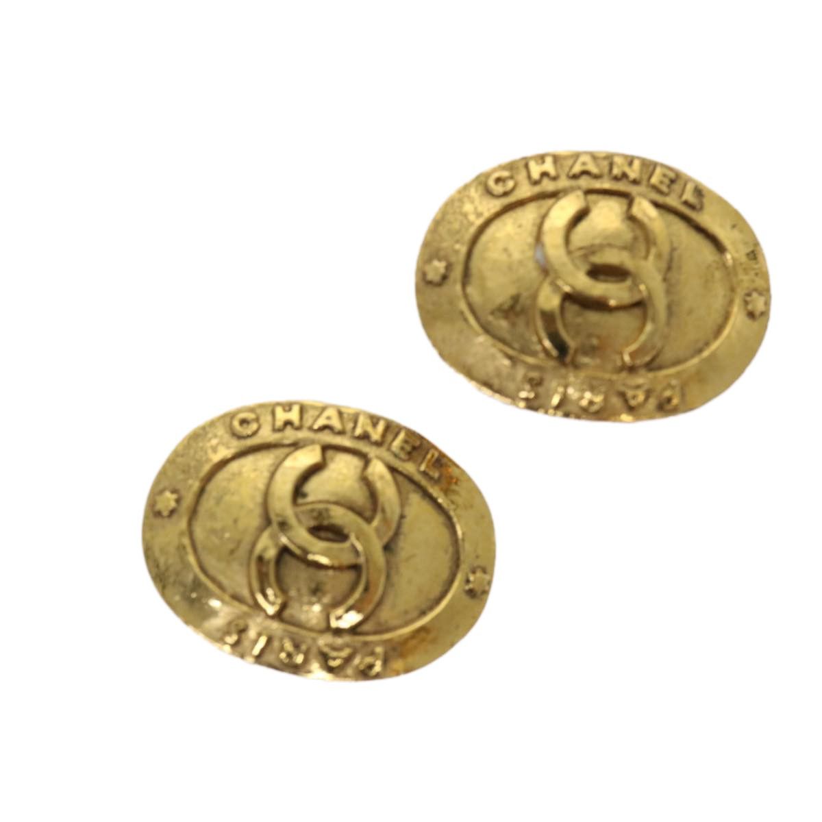 Chanel CC Hoop Clip-On Earrings Metal