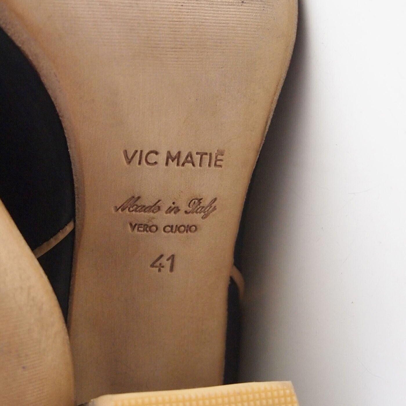 VIC MATI Vic Matie Ankle Boots Black Leather Womens US 11 EU 41 Size US 11 / IT 41 - 7 Thumbnail