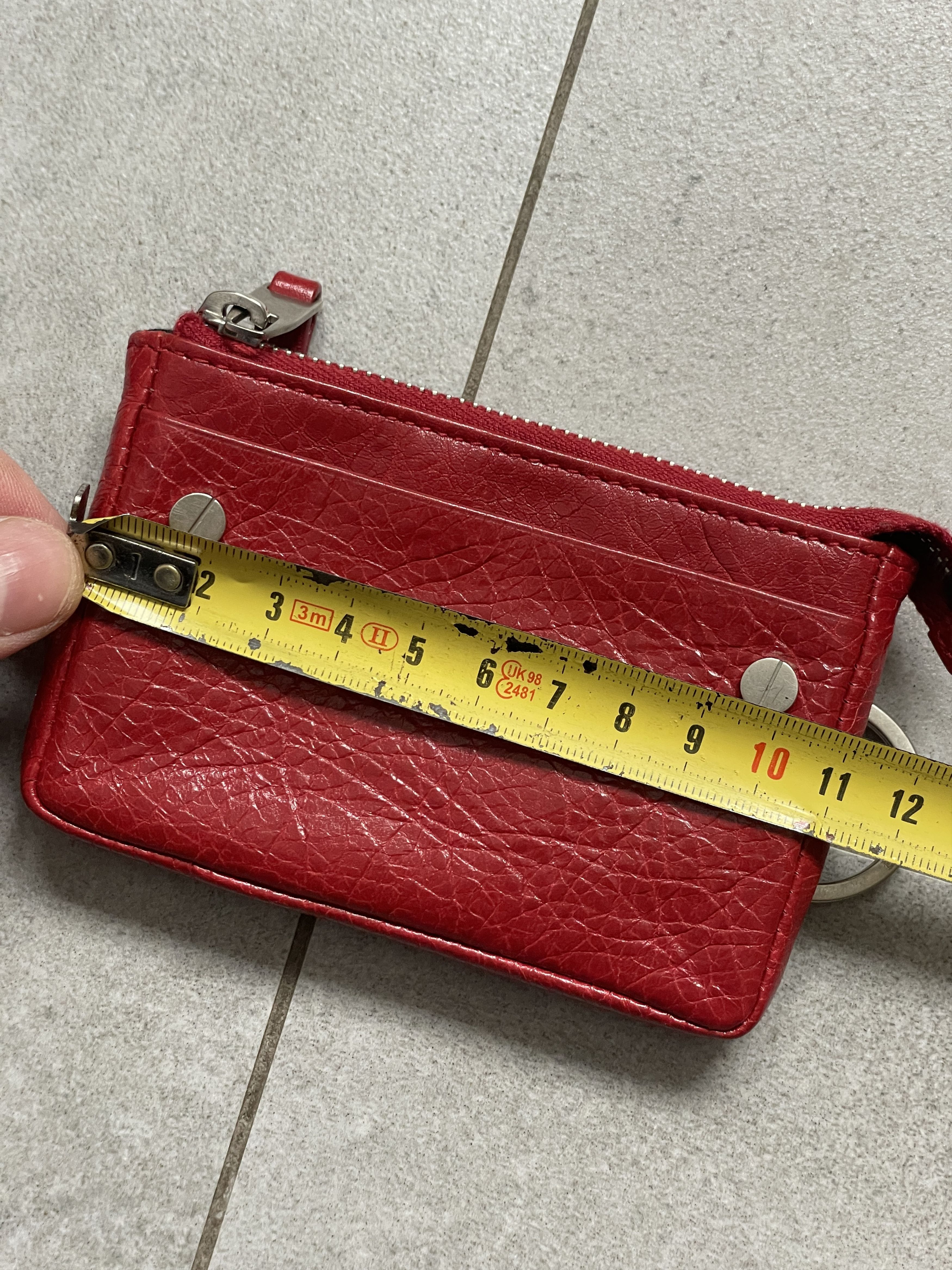 Balenciaga BALENCIAGA RED SOFT LEATHER AVANT GARDE CARDHOLDER POUCH Size ONE SIZE - 6 Thumbnail