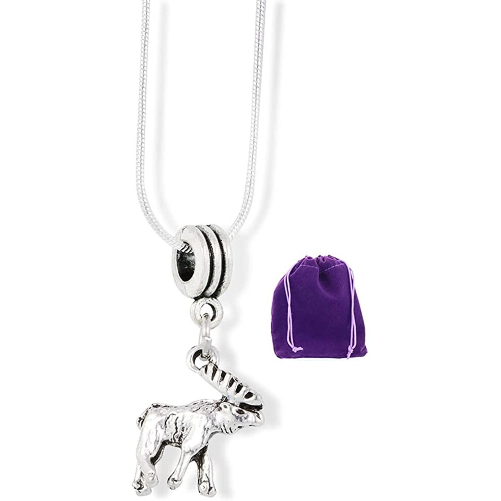 & Other Stories Moose Charm Snake Chain Necklace - Animal and Nature Size ONE SIZE - 1 Thumbnail