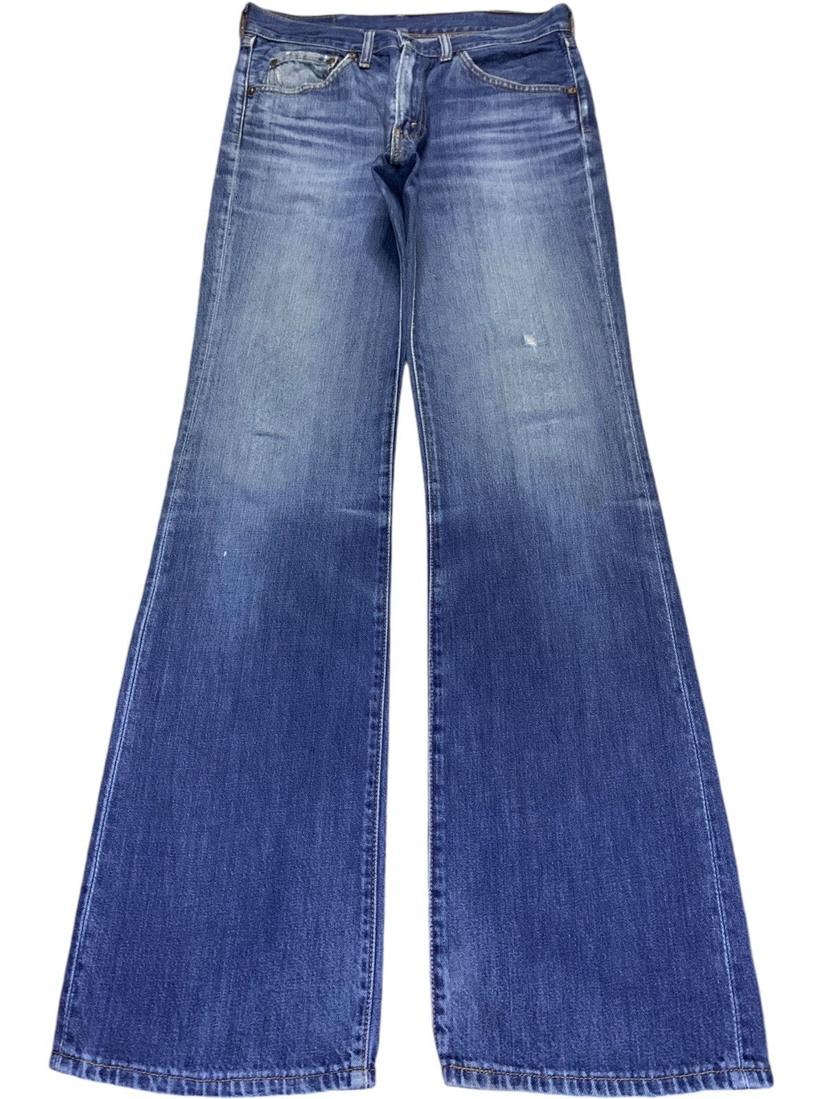 Levi's Vintage 90s Levis 517 Faded Wash Distressed Flare Jeans Size US 31 - 1 Thumbnail