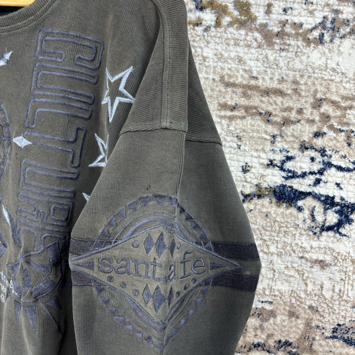 Japanese Brand × Vintage Vintage Distressed Santa Fe Embroidered Logo Sweatshirt Size US L / EU 52-54 / 3 - 8 Thumbnail