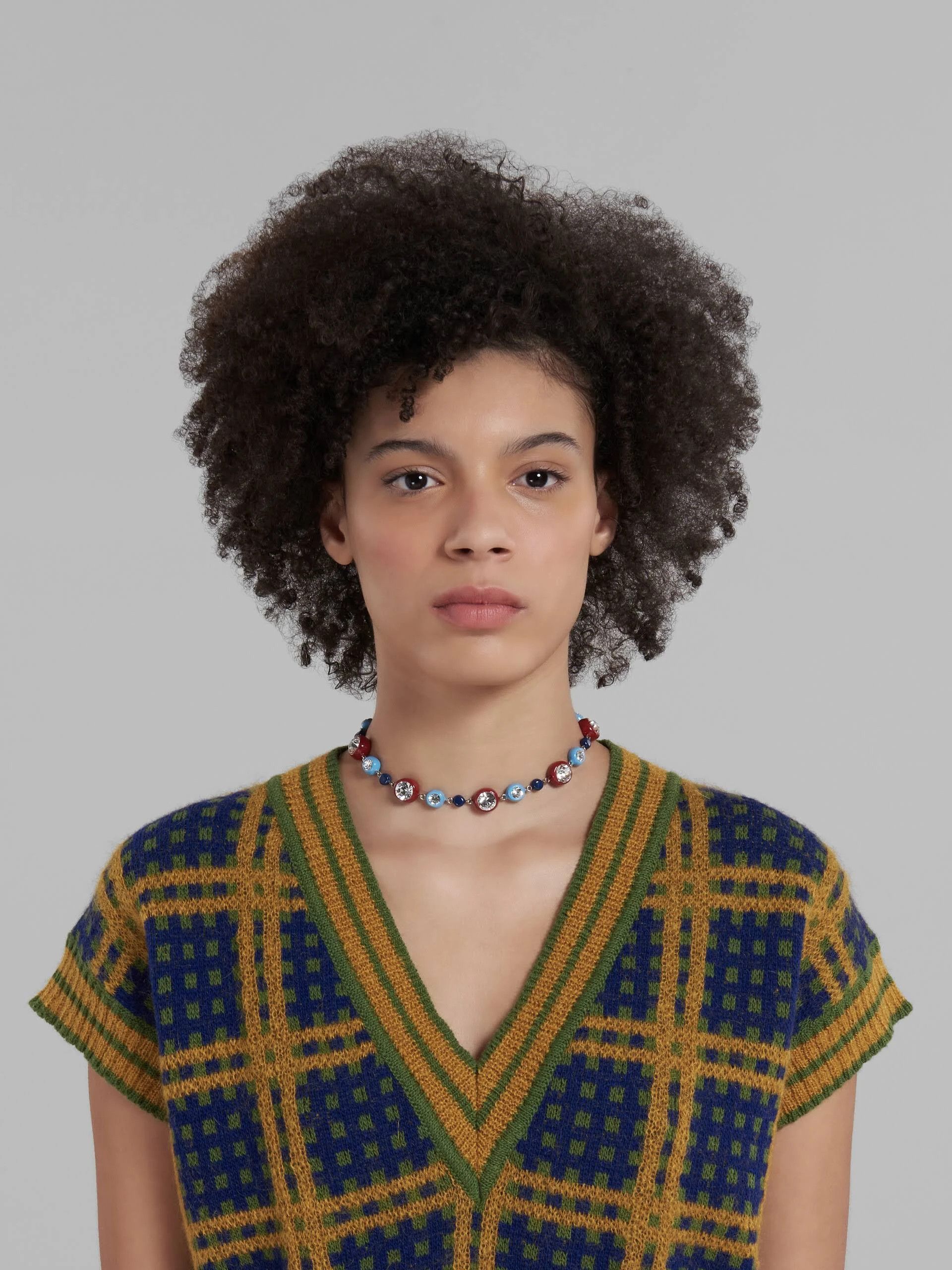Marni o1w1db10824 V-neck Crop Vest in Multicolor Size M / US 6-8 / IT 42-44 - 4 Thumbnail