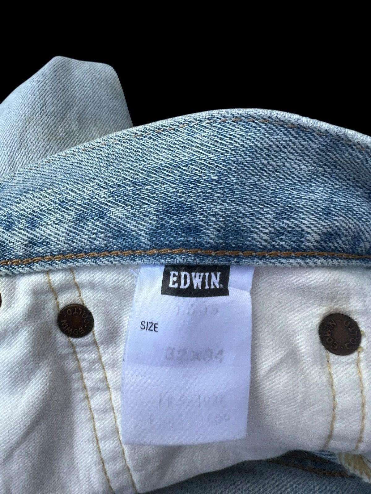 Edwin 2000s Edwin 505 Distressed Aging Mud Denim Selvedge Jeans Size US 32 / EU 48 - 21 Thumbnail