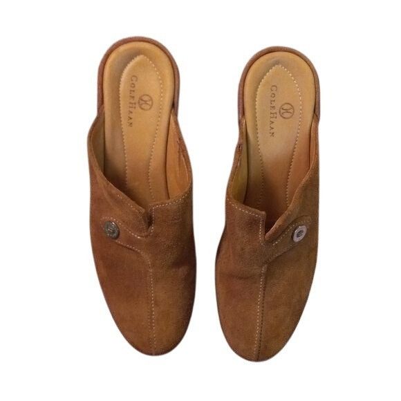 Cole Haan Cole Haan Size 9B Womens Brown Suede Slip-On Mule Heeled Sho Size US 9 / IT 39 - 4 Thumbnail