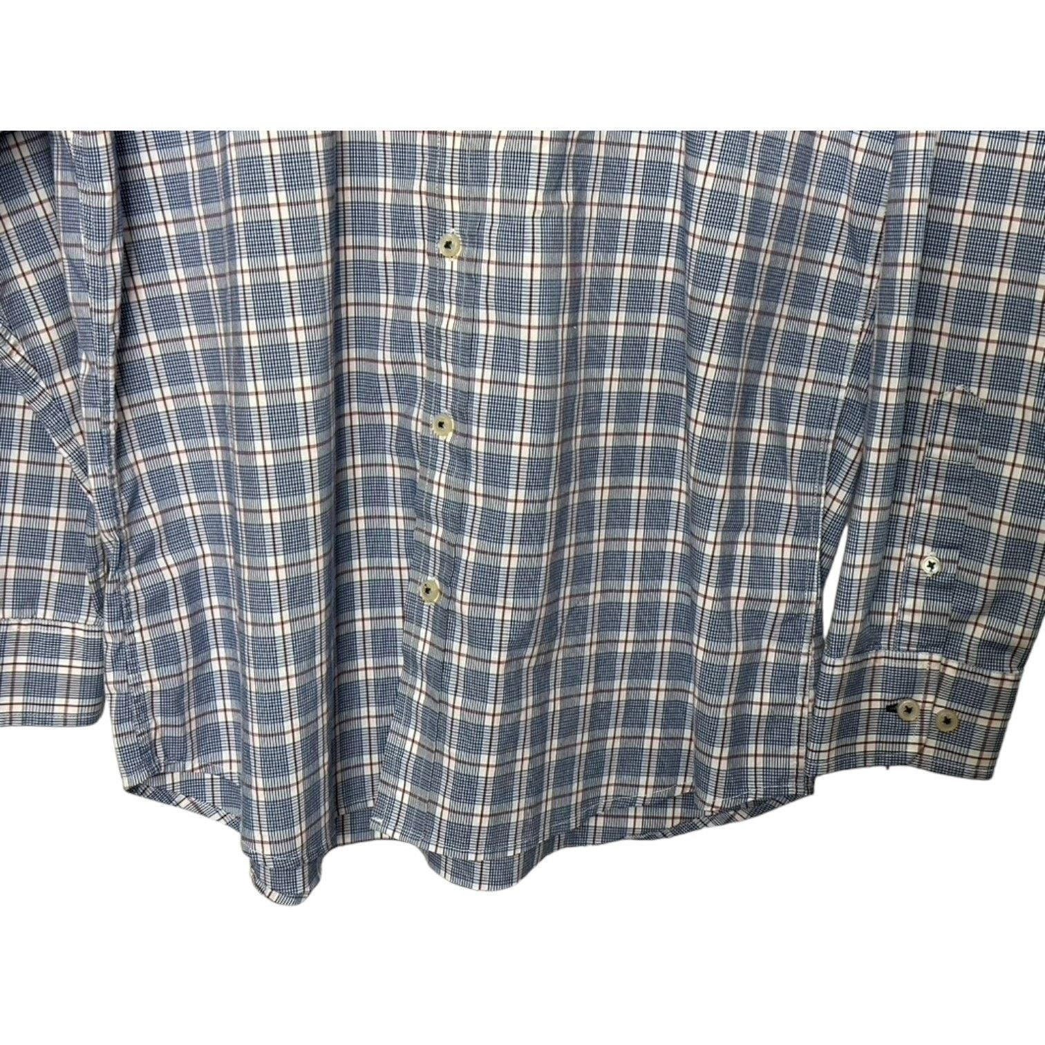 Lucky Brand Lucky Brand Blue Plaid Long Sleeve Button Shirt L 16 32/33 Size US L / EU 52-54 / 3 - 4 Thumbnail
