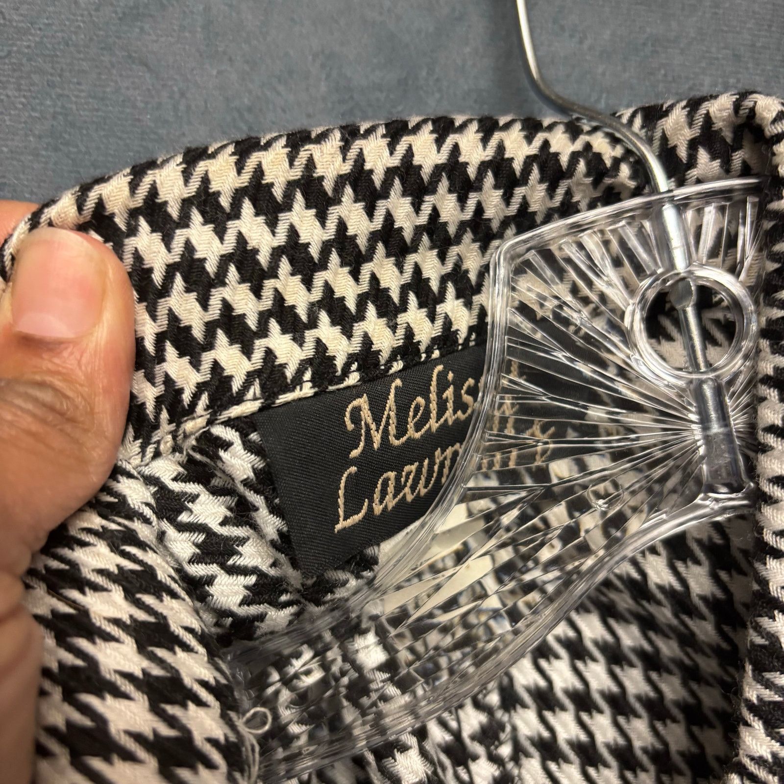 Other Vintage Melissa Lawrence Houndstooth Pantsuit Vest Set Size M / US 6-8 / IT 42-44 - 18 Thumbnail