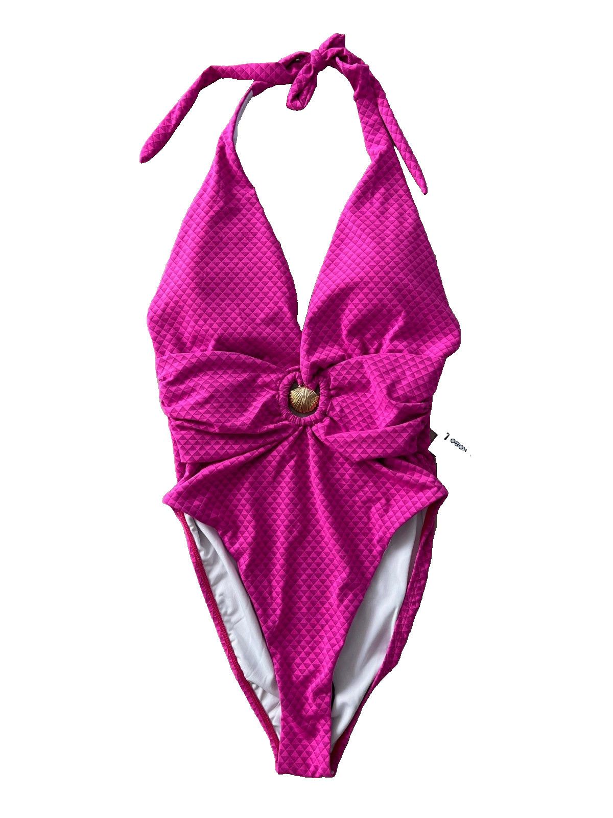 Ronny Kobo Torn by Ronny Kobo Bianca Pink Plunge Swimsuit ( S ) Size 27" / US 4 / IT 40 - 1 Thumbnail