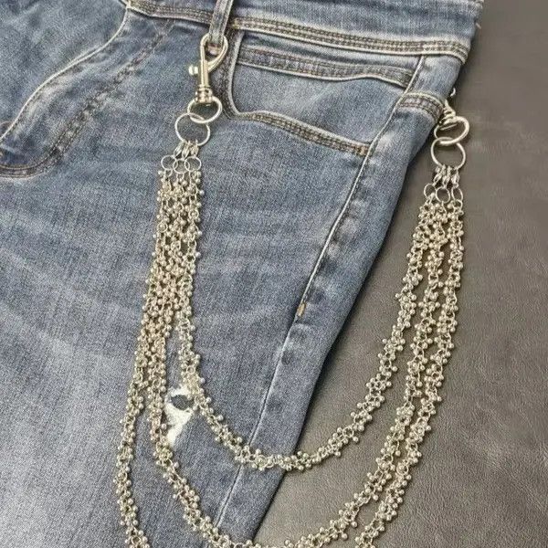 Jewelry Fukiishi x Hin Bead Flower Three Tier Silvery Pants Chain Size ONE SIZE - 7 Thumbnail