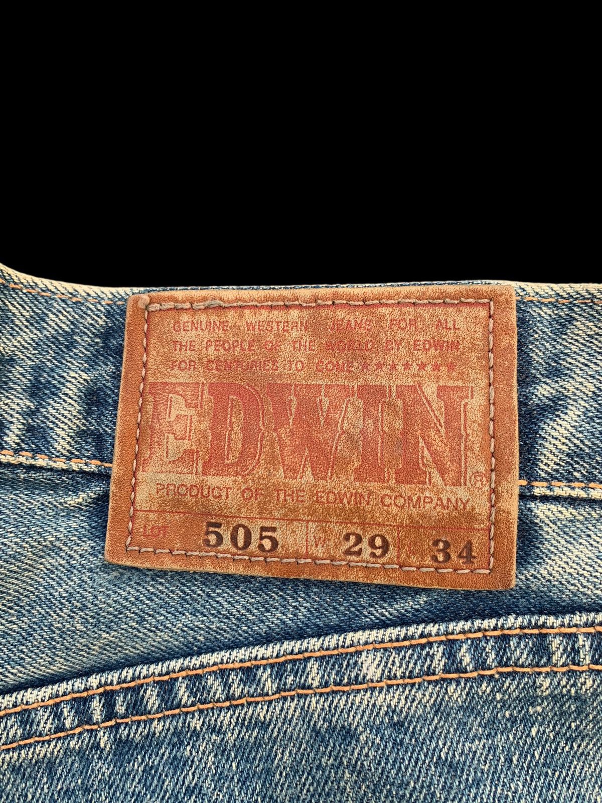 Kapital VINTAGE EDWIN 505 SELVEDGE BAGGY DISTRESSED JAPANESE DENIM Size US 29 - 12 Thumbnail