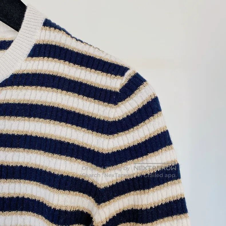 Valentino Valentino Striped knit top Size M / US 6-8 / IT 42-44 - 5 Thumbnail