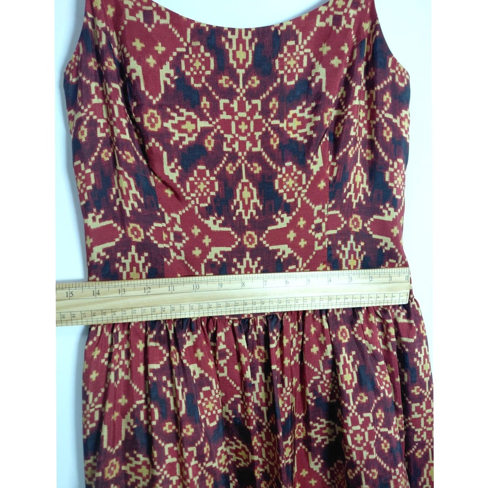 Ralph Lauren LAUREN RALPH LAUREN Dress Silk Red Graphic Print Sleeveless Size 6 Dress Size M / US 6-8 / IT 42-44 - 7 Thumbnail