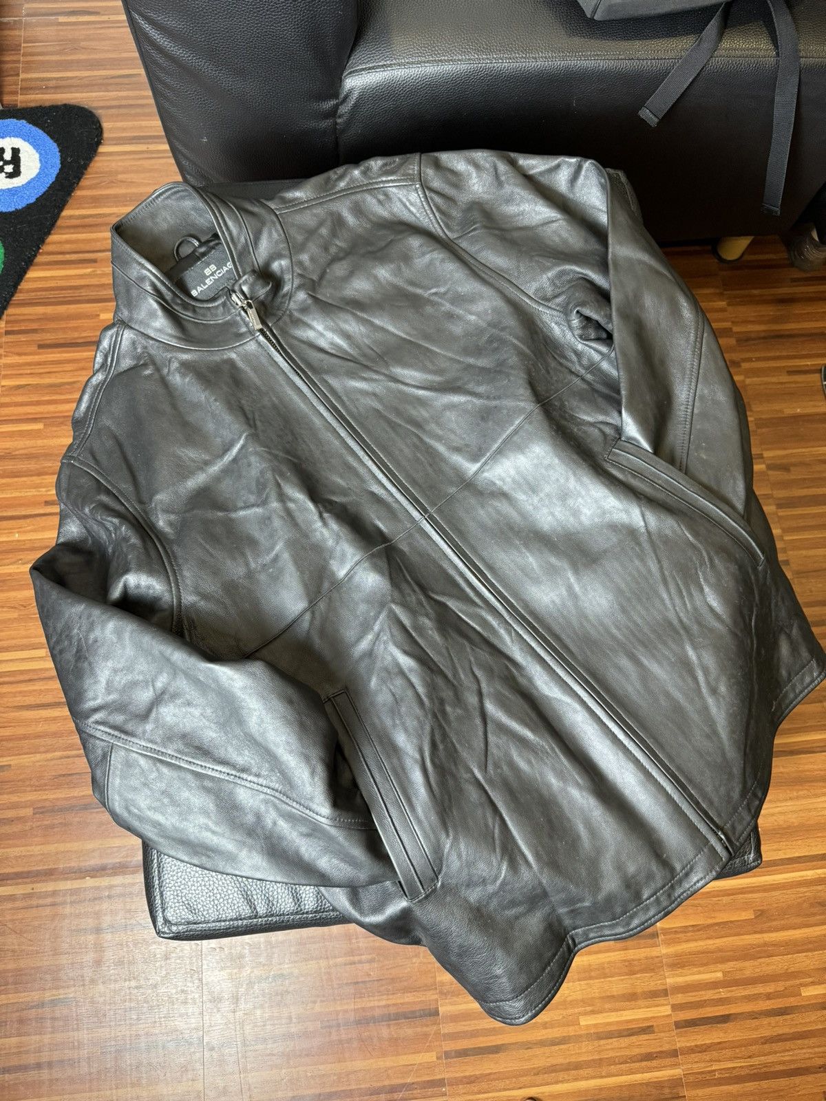 Balenciaga Balenciaga | Leather Jacket | Size US XL / EU 56 / 4 - 2 Thumbnail