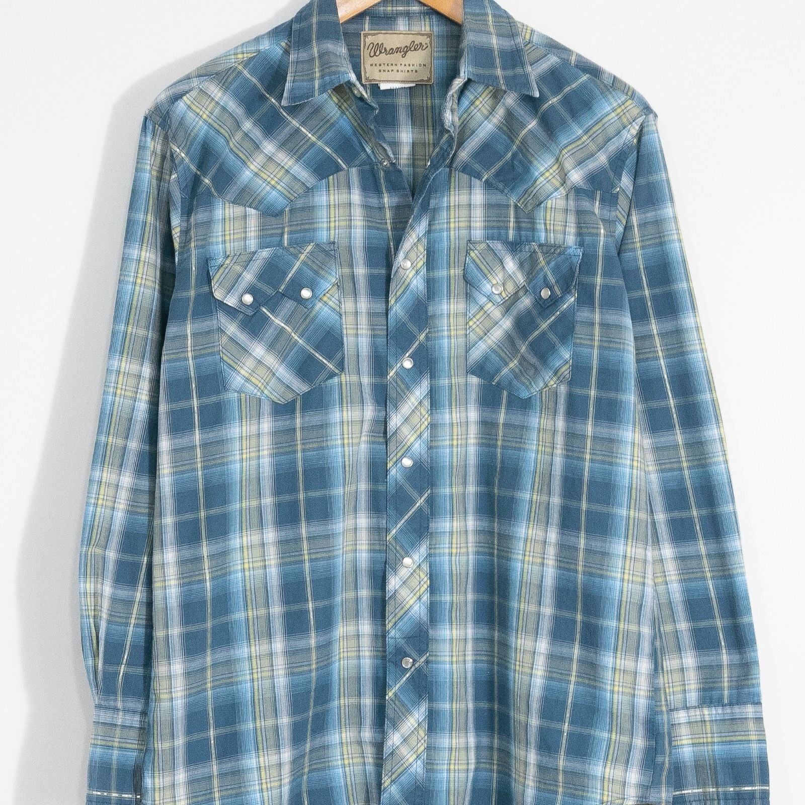 Vintage × Wrangler Vintage Wrangler Pearl Snap Button Up Shirt Medium - Plaid Size US M / EU 48-50 / 2 - 2 Thumbnail
