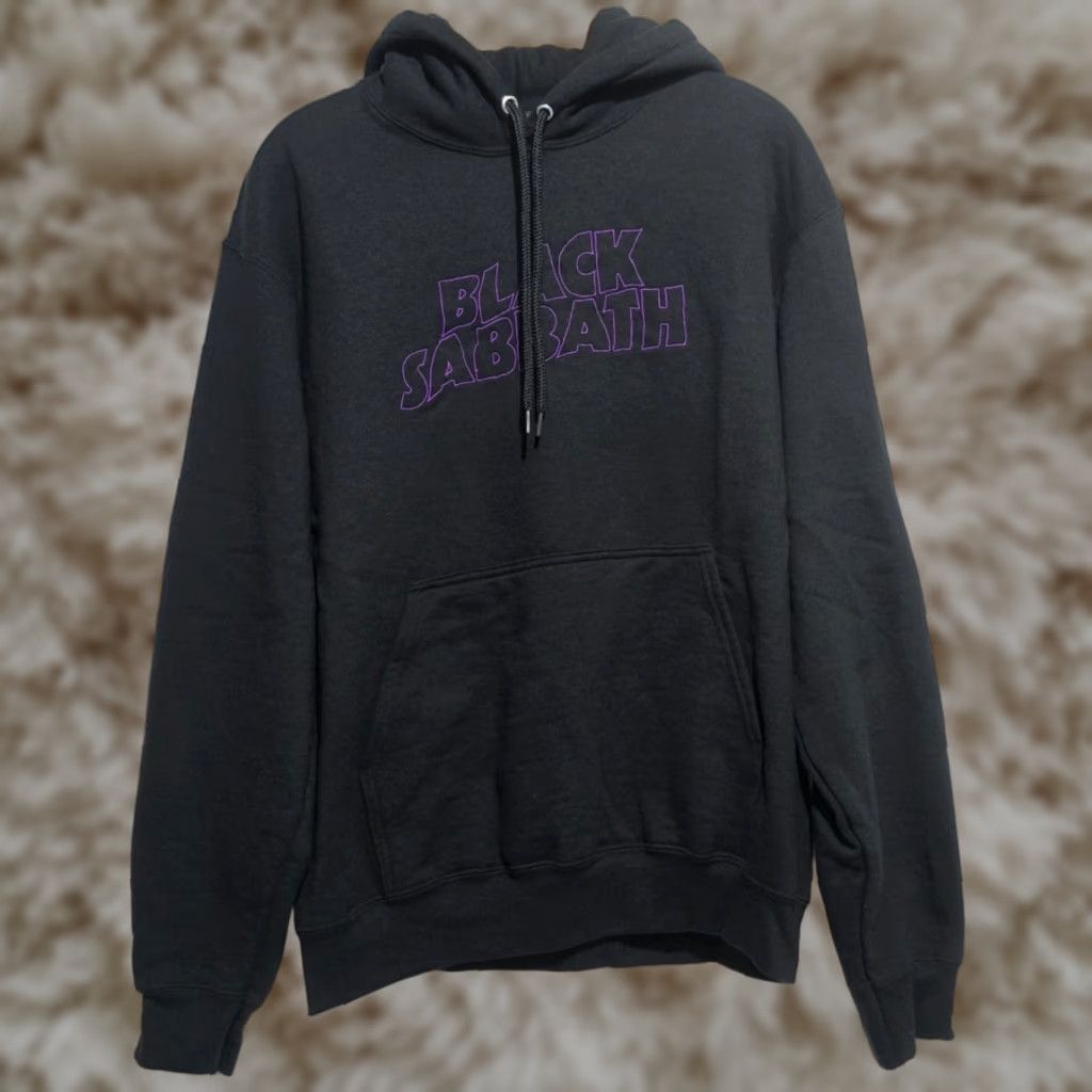 Lakai Skater BLACK SABBATH Embroidered Pullover Hoodie - Black Purple Sz M - Men