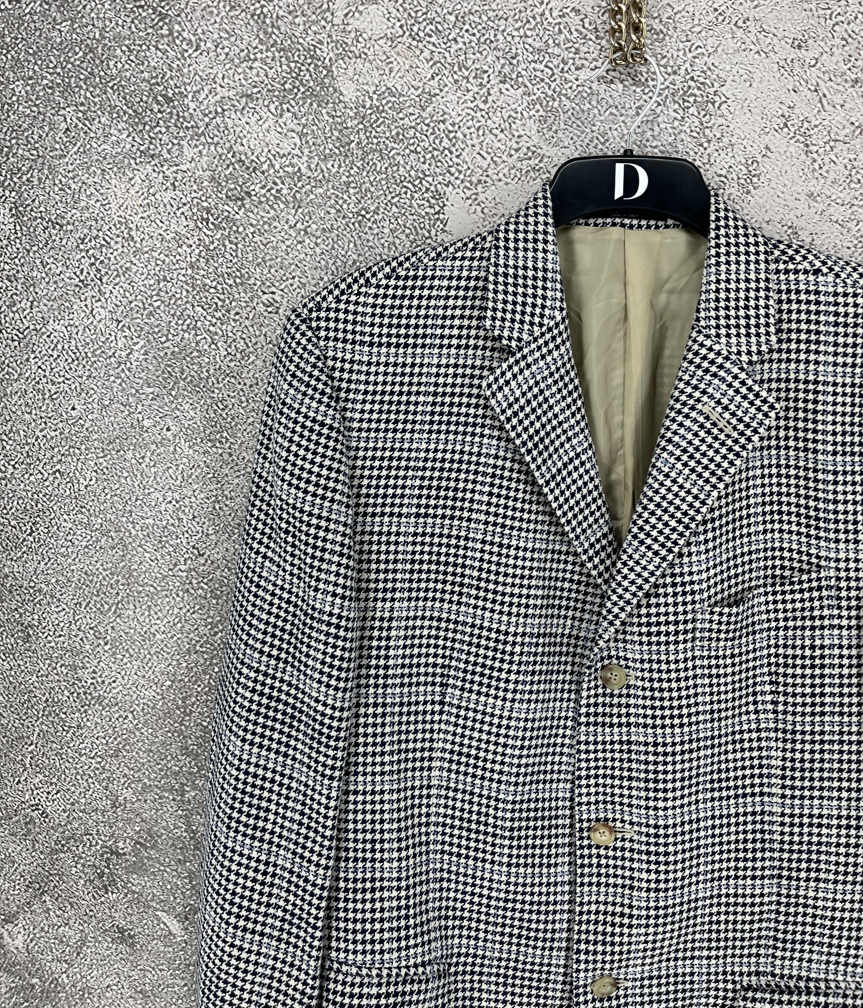 Polo Ralph Lauren POLO RALPH LAUREN Herringbone Blazer Jacket Made in Italy Size 44R - 4 Thumbnail