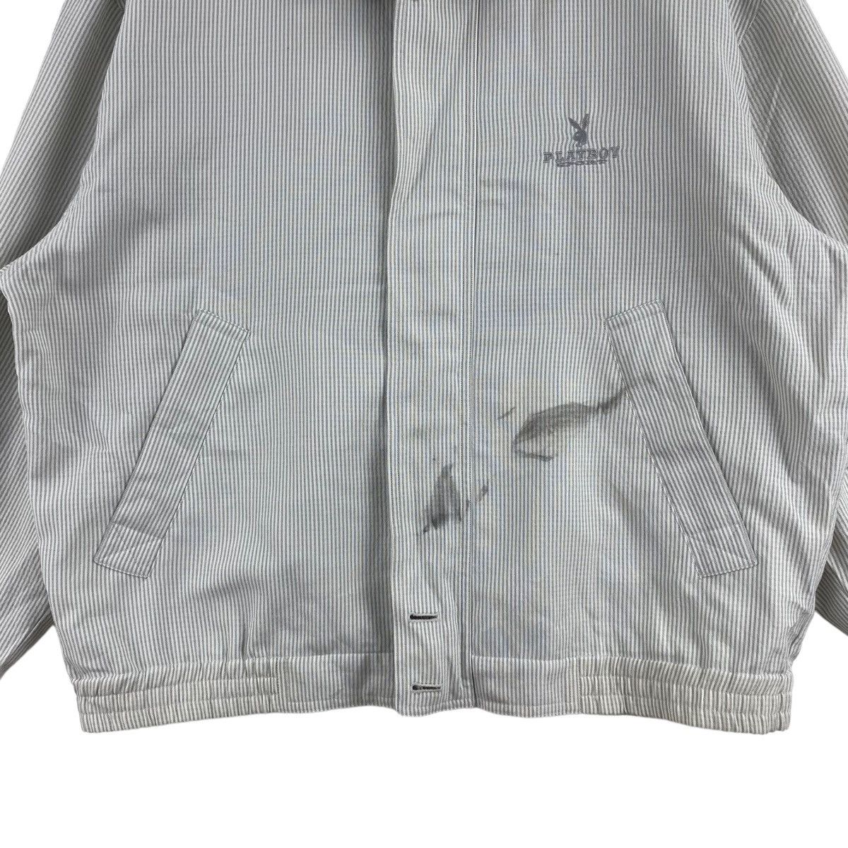 Playboy × Vintage Vintage PLAYBOY SPORT Hickory Stripes Embroidered Logo Size US L / EU 52-54 / 3 - 3 Thumbnail