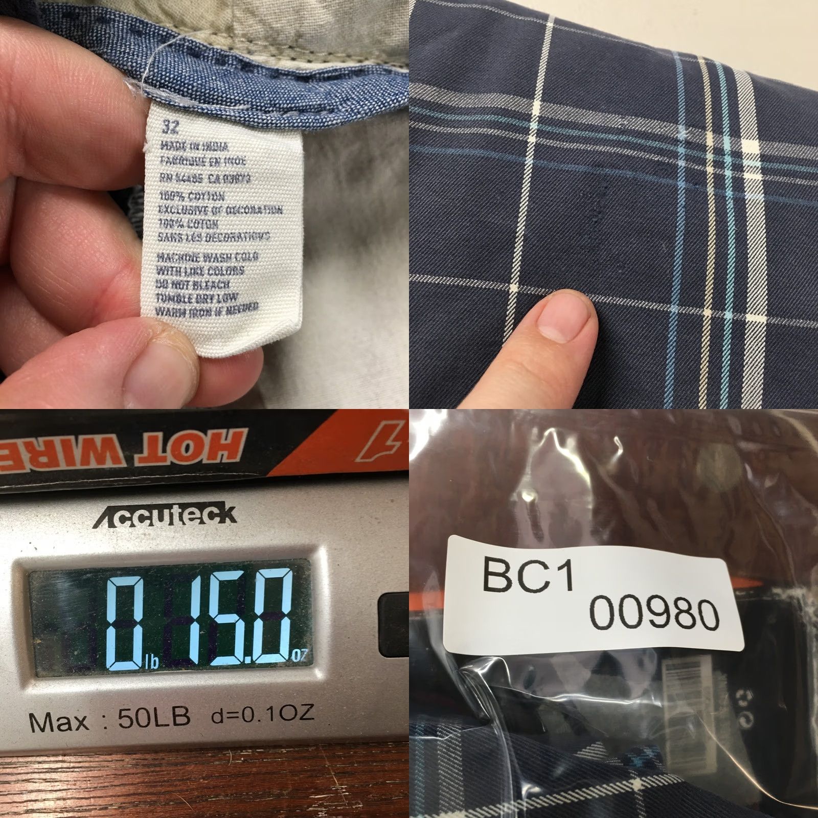American Eagle Outfitters American Eagle Outfitters Bermuda Short Mens 32 Blue Plaid Cotton Mid Rise Zip Bermuda Shorts Mens Blue Plaid Cotton Mid Rise Zip Size US 32 / EU 48 - 10 Thumbnail