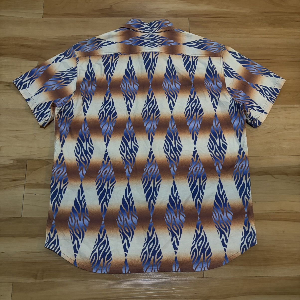 Japanese Brand CALEE Native Blanket Stripe All-Over Print Shirt Size US L / EU 52-54 / 3 - 3 Thumbnail