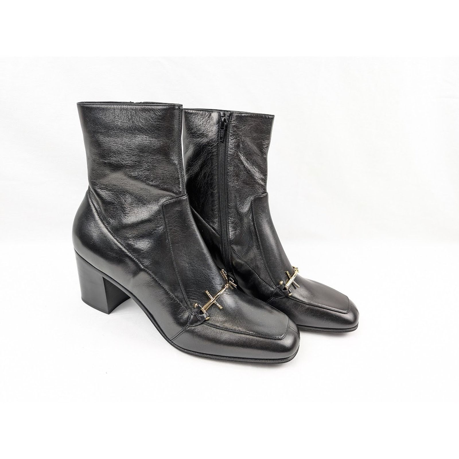 Saint Laurent Paris o1rshd1 Beau 75 Horsebit Boots in Black Size US 9 / EU 42 - 11 Thumbnail