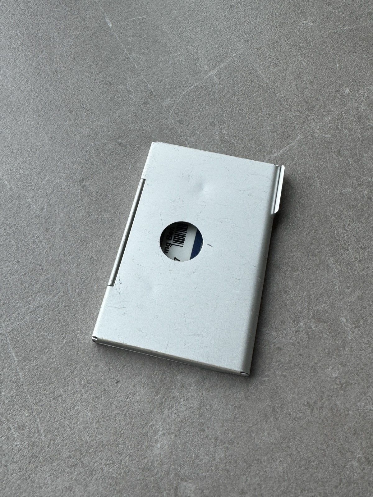 Japanese Brand Minimal Design Aluminium Super Light Card Holder Case Flip Box Size ONE SIZE - 6 Thumbnail