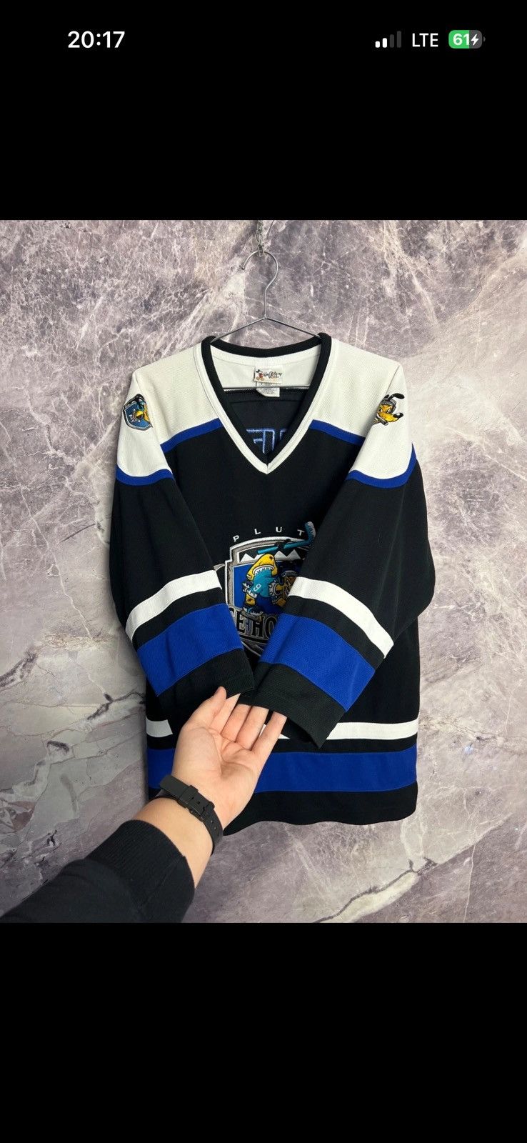 Disney Crazy Y2K! Vintage Disney Pluto K9 ice hockey jersey ! Size US M / EU 48-50 / 2 - 3 Thumbnail