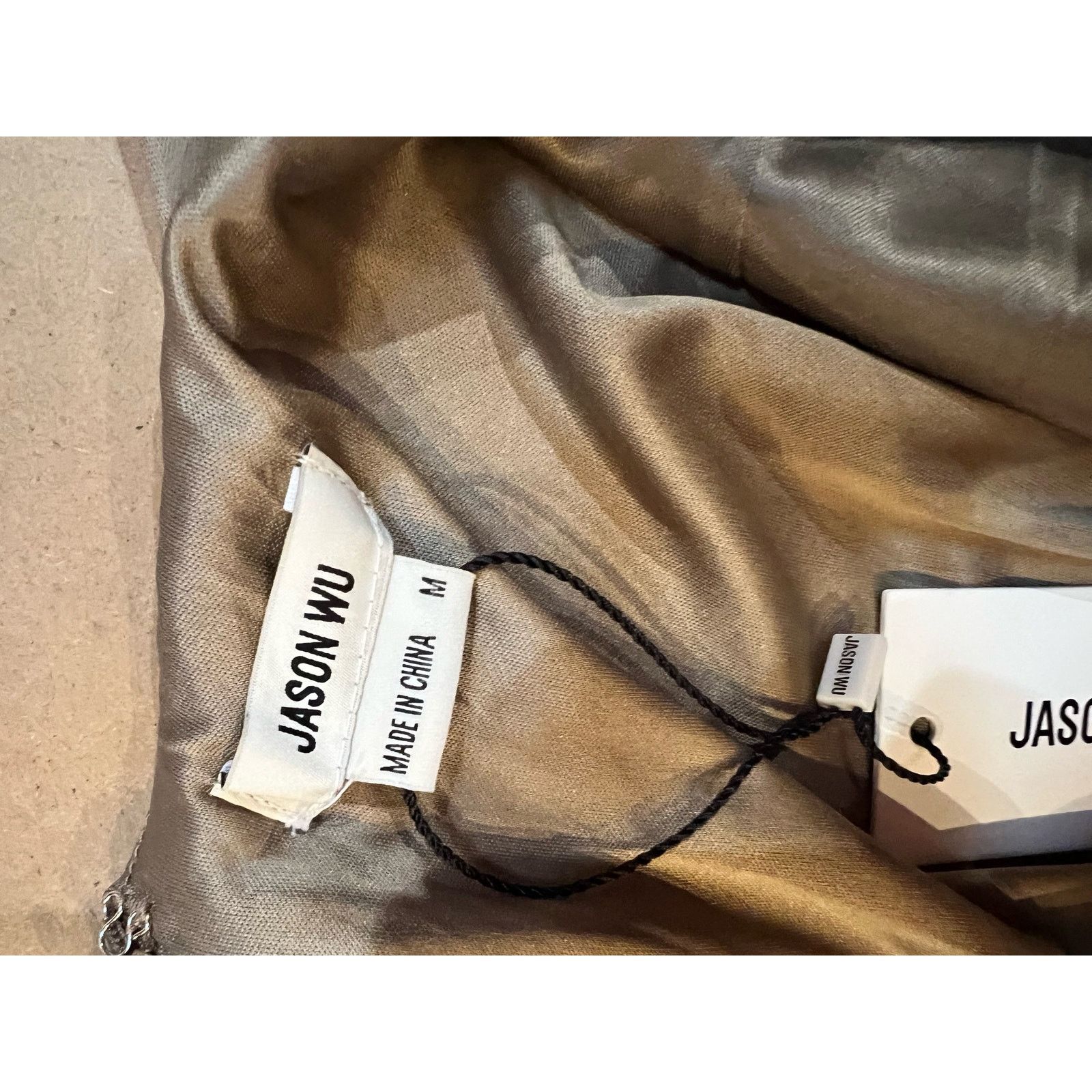 Jason Wu Jason Wu V-Neck Midi Length Dress Medium NWT Beige Size M / US 6-8 / IT 42-44 - 9 Thumbnail