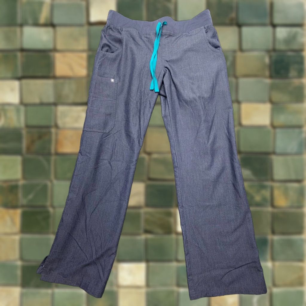 FIGS Kade Cargo Pants Womens M / P Stretch Drawstring Grey Medical