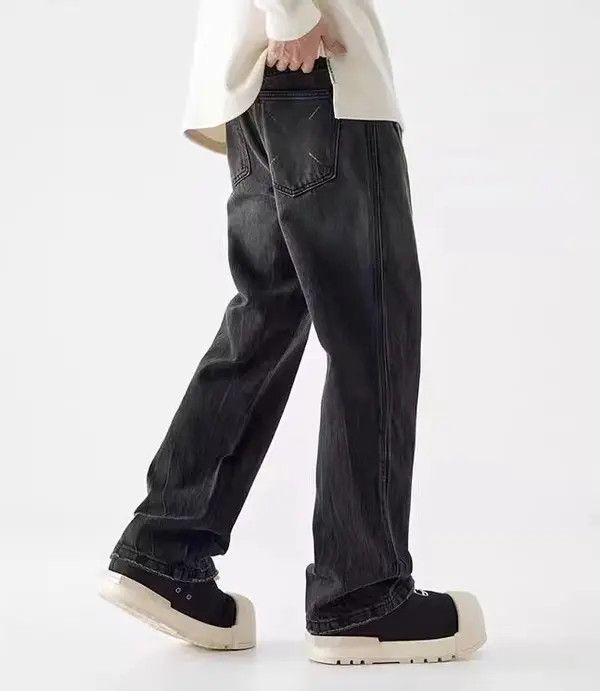 VIBE Vintage Street Washed Faded Loose Casual Black Jeans Size US 36 / EU 52 - 1 Thumbnail