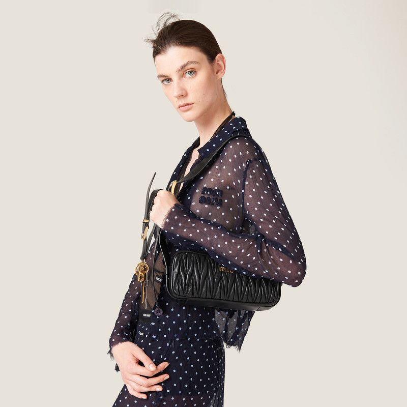 Miu Miu o1B3y1r0526 Size: OS / Matelassé Nappa Leather Shoulder Bag Size ONE SIZE - 2 Thumbnail