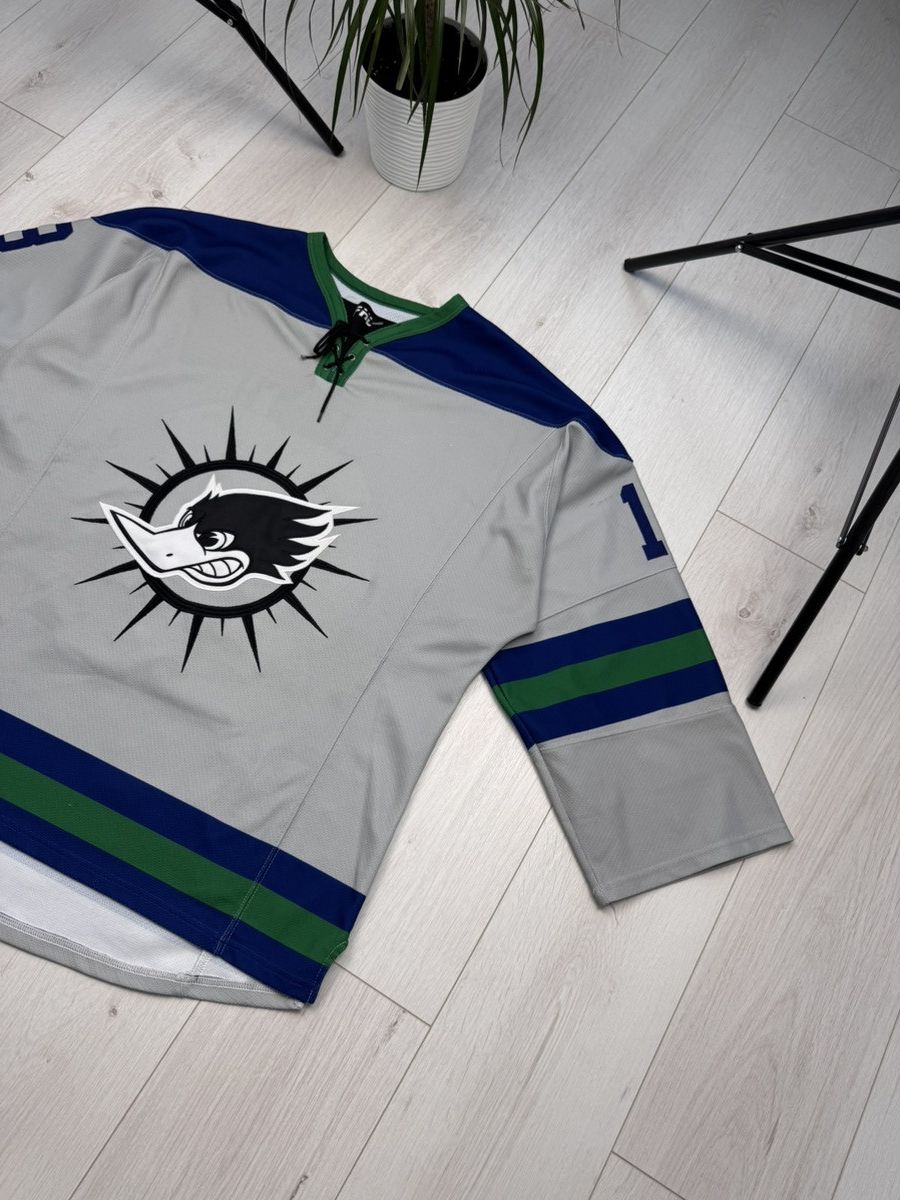 Other Vintage Hockey Jersey Ducks Finland Switzerland #18 Jauch Size US L / EU 52-54 / 3 - 3 Thumbnail