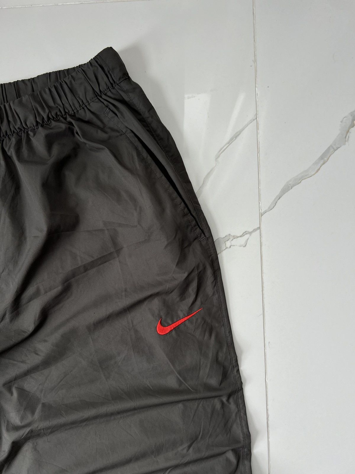 Nike × Vintage 90’s NIKE BAGGY ORANGE SWOOSH RARE RETRO TRACK PANTS Y2K Size US 34 / EU 50 - 4 Thumbnail