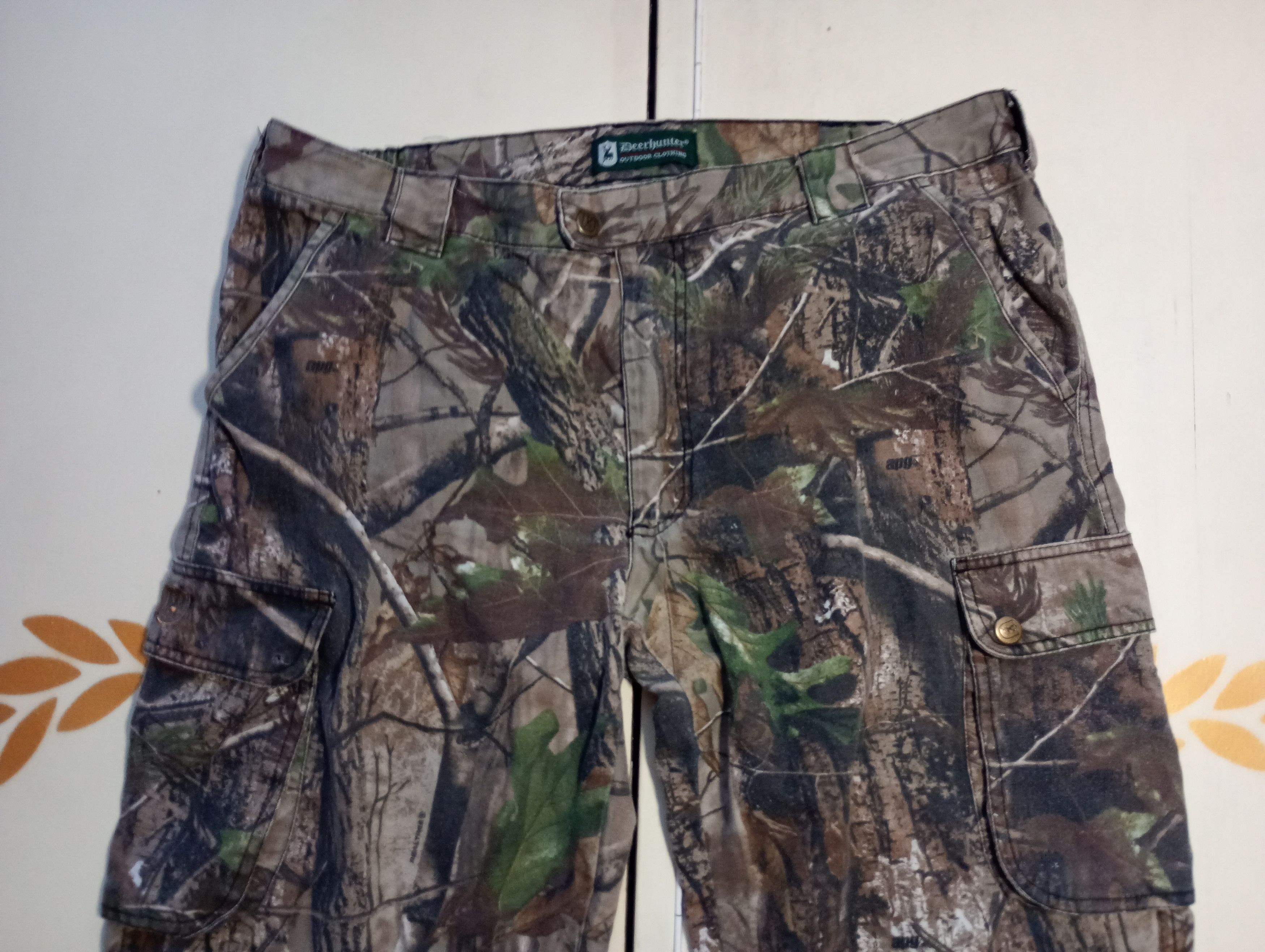 Hunter Vintage Real Tree Deerhunter Woodland Camo Cargo Pants Size US 40 / EU 56 - 6 Thumbnail