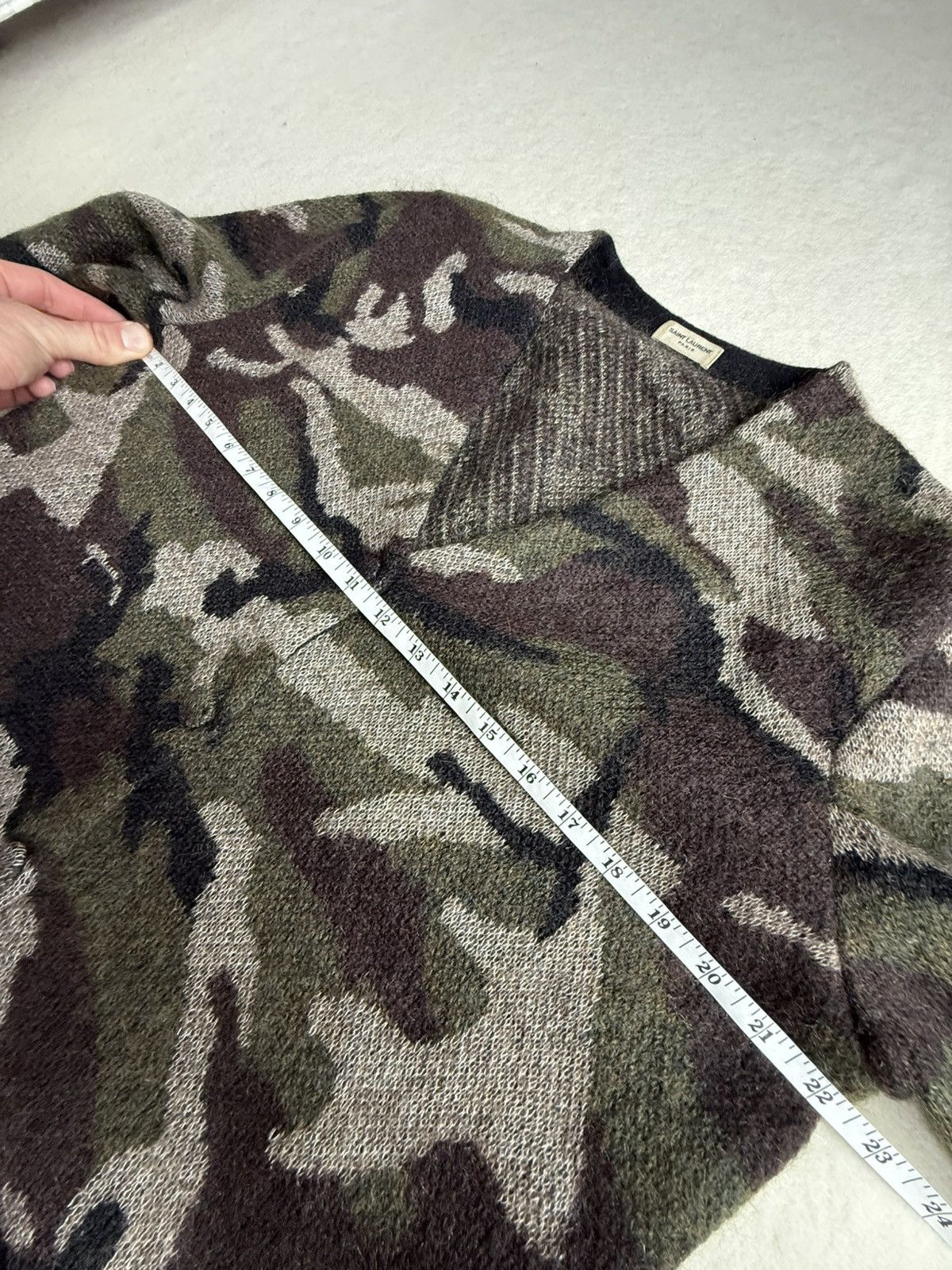 Saint Laurent Paris SS15 Saint Laurent camo camouflage cardigan Hedi Psych Rock Size US S / EU 44-46 / 1 - 3 Thumbnail
