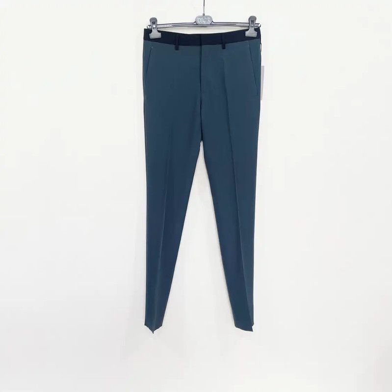 Dior Dior Men's Wool Casual Pants in Lagoon Blue 0089 Size US 32 / EU 48 - 1 Thumbnail