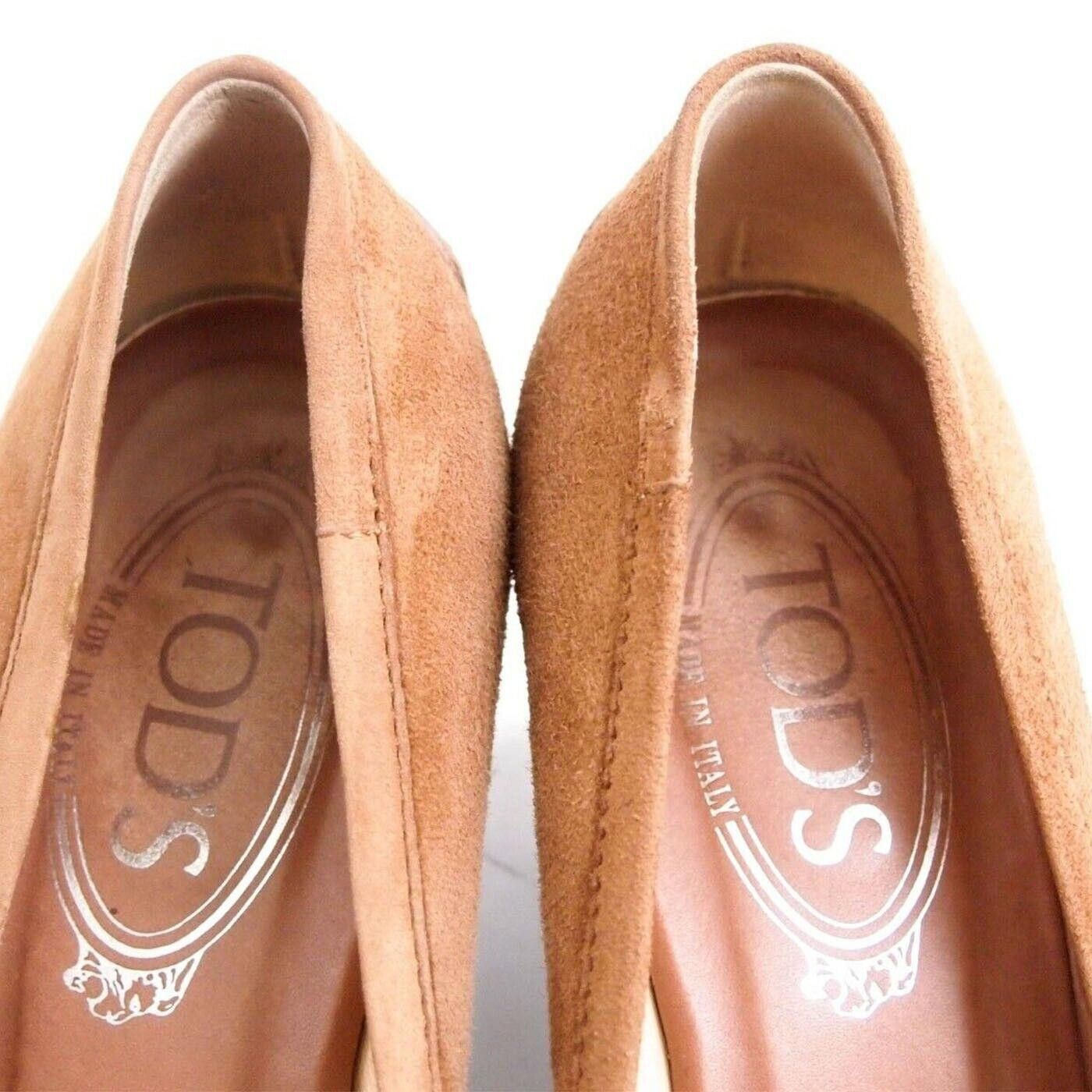 Tod's Tod's Heels Brown Suede Womens US 7 EU 37 Size US 7 / IT 37 - 6 Thumbnail