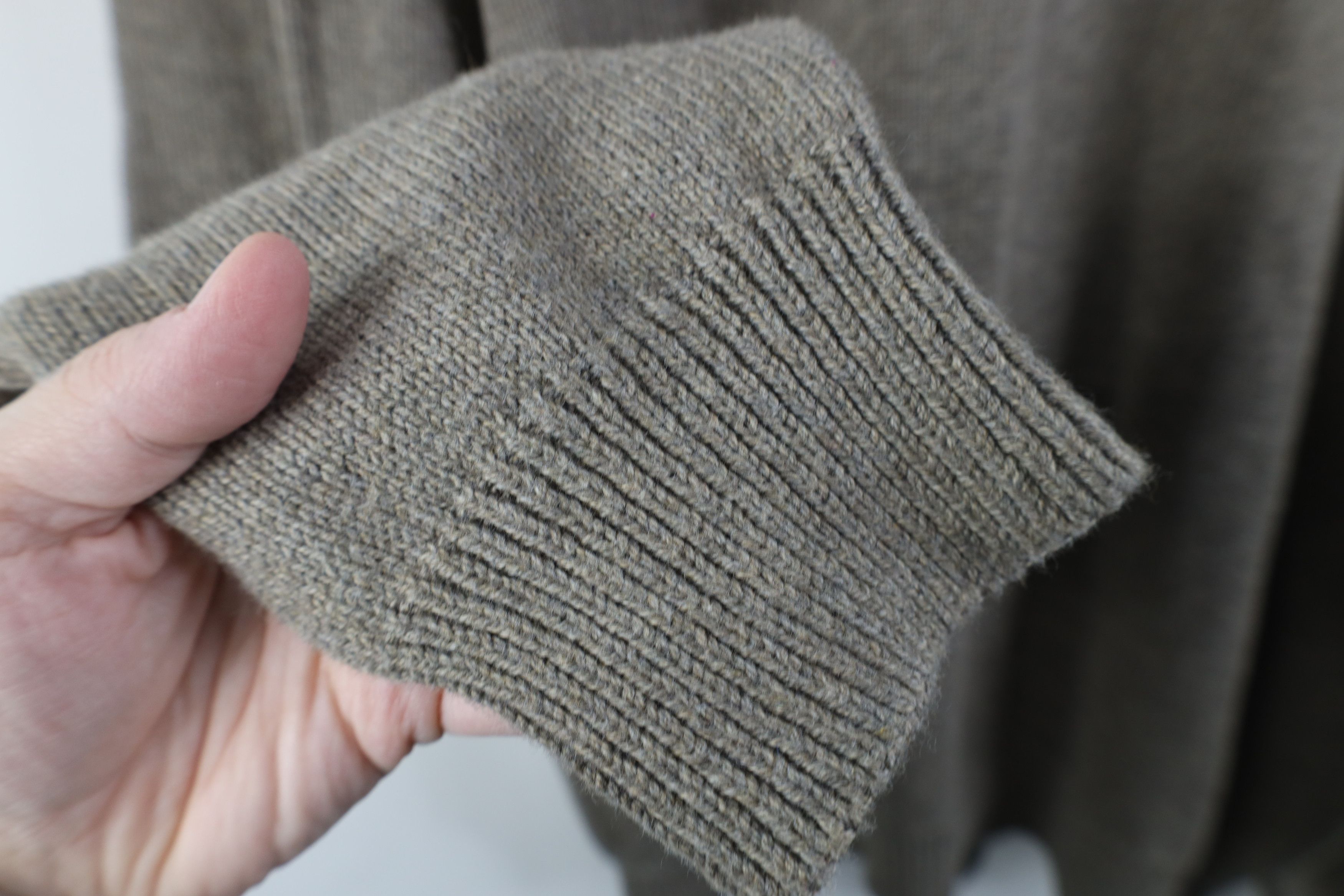 J.Crew J Crew Cotton Ribbed Knit Toggle Button Shawl Sweater Beige Size US L / EU 52-54 / 3 - 9 Thumbnail