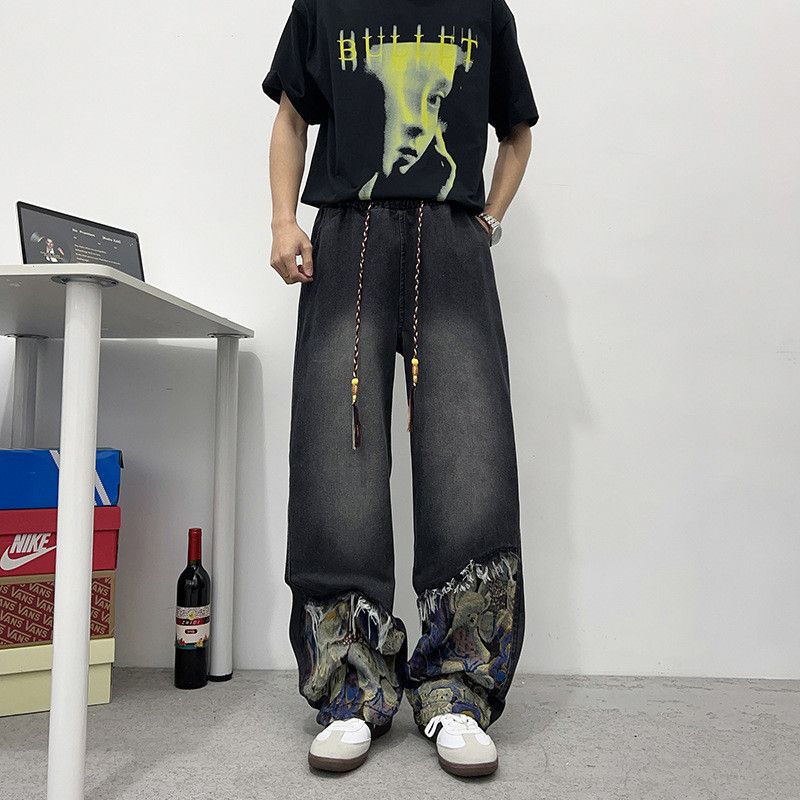 Japanese Brand × Jean Retro loose straight leg casual jeans Size US 32 / EU 48 - 3 Thumbnail