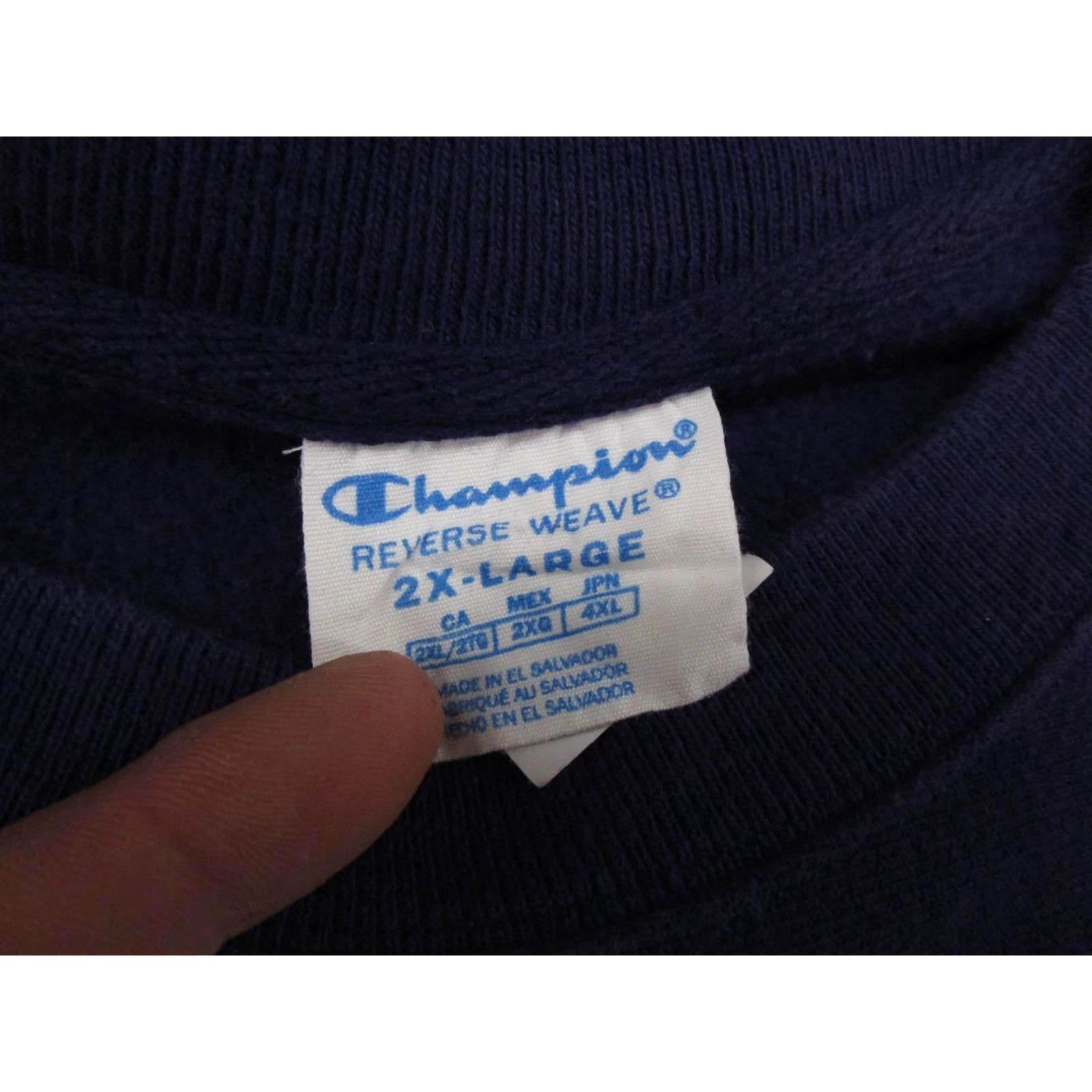 Champion VINTAGE Champion Sweatshirt Pointers 2XL SZ Purple Long Sleeve Crew Neck Regular Men Sports Reverse Weave 1990s Size US XXL / EU 58 / 5 - 3 Thumbnail